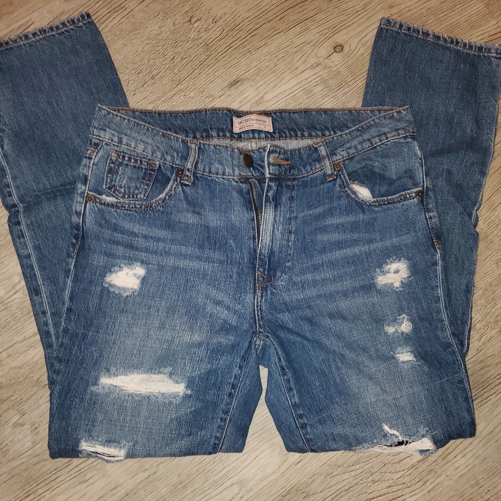 BCBGeneration Distressed Lace Denim. Size 27.